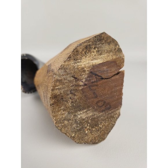 Crane Bird Hand Carved Horn Sculpture on Wood Base MCM Artist Marked - Picture 11 of 12